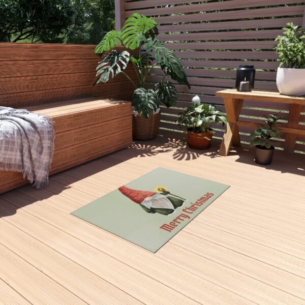 Christmas Gnome Outdoor Rug, Holiday Door Mat, Festive Xmas Area Rug, Winter Garden Decor, Seasonal Patio Carpet - Image 7