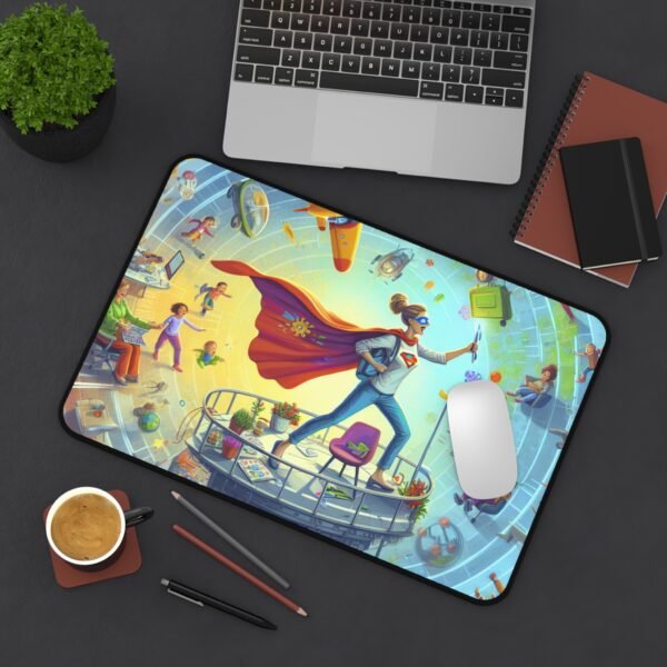 CEO of Chaos Mom Themed Desk Mat, Funny Office Desk Mat, Boss Lady Work Decor, Feminist Mouse Pad, Executive Office Gift - Image 4