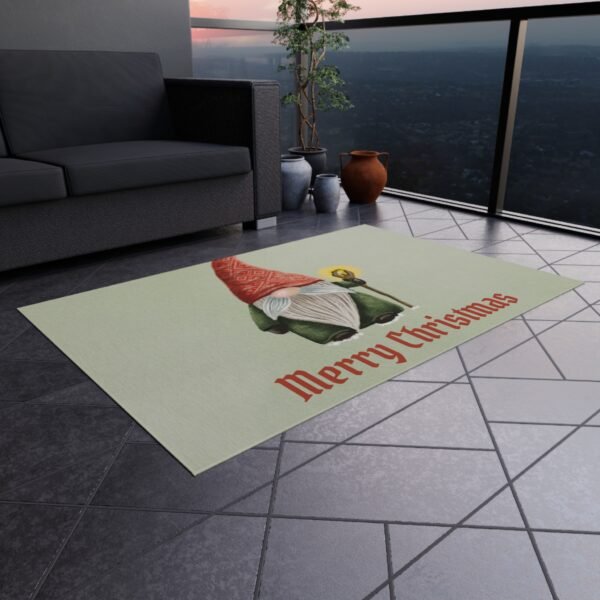 Christmas Gnome Outdoor Rug, Holiday Door Mat, Festive Xmas Area Rug, Winter Garden Decor, Seasonal Patio Carpet - Image 16