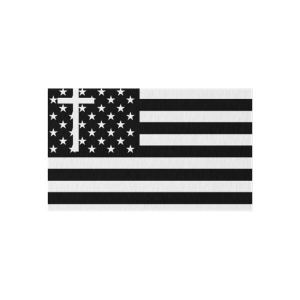 Outdoor Rug, American Flag with Cross, Faith Patriotic Design, Americana Decor, Patriotic Home Decor, Christian Gift, Indoor Outdoor Rug - Image 9