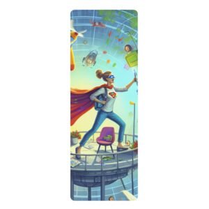CEO of Chaos Mom Themed Rubber Yoga Mat