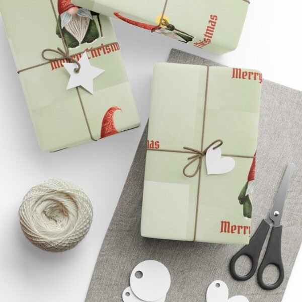 Gnome Christmas Wrapping Papers, Funny Holiday Gift Wrap, Festive Xmas Packaging Sheets, Cute Winter Present Wrap, Seasonal Decor Supplies - Image 15