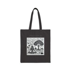 Yoga Lady Cotton Canvas Tote Bag