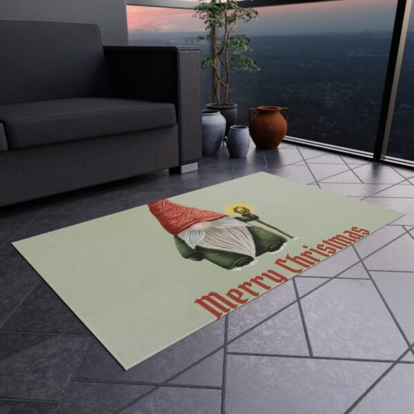 Christmas Gnome Outdoor Rug, Holiday Door Mat, Festive Xmas Area Rug, Winter Garden Decor, Seasonal Patio Carpet - Image 12