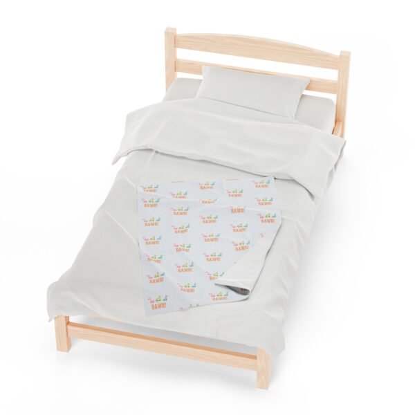 Dino Rawr plush blanket, cozy bedding, kids room decor, dinosaur lover gift, soft throw blanket, winter home accessory - Image 13