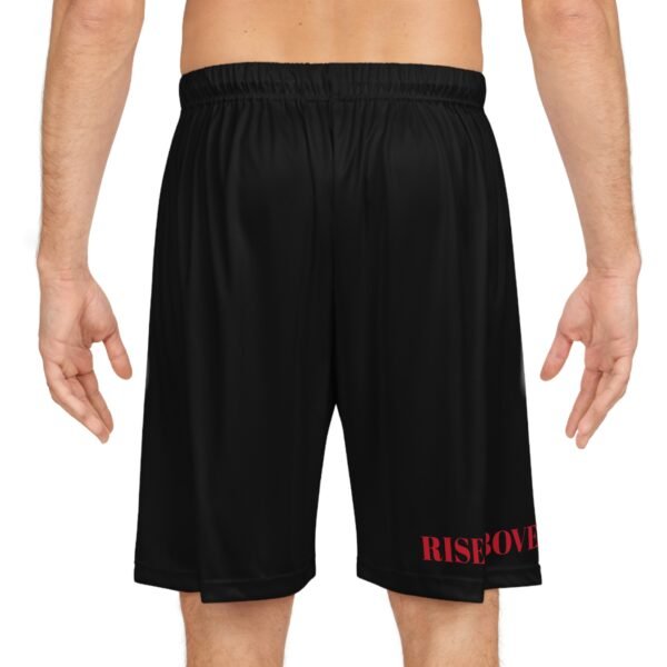 RISE ABOVE THE STORM Mens Basketball Shorts - Image 4
