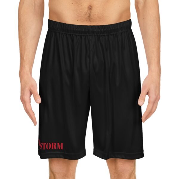 RISE ABOVE THE STORM Mens Basketball Shorts - Image 3