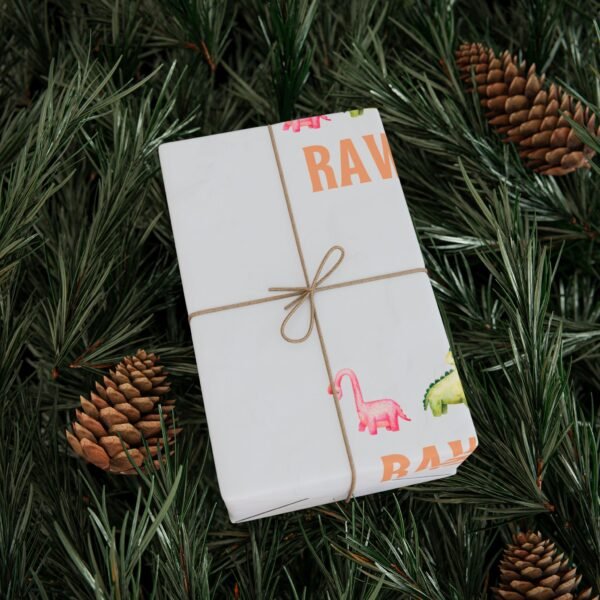 Dino Wrapping Papers, Rawr Theme, Birthday Christmas Gift Wrap Roll, Cute Dinosaurs Party Favors, Holiday Presents Packaging, Kids Crafts - Image 11
