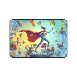 CEO of Chaos Mom Themed Desk Mat, Funny Office Desk Mat, Boss Lady Work Decor, Feminist Mouse Pad, Executive Office Gift