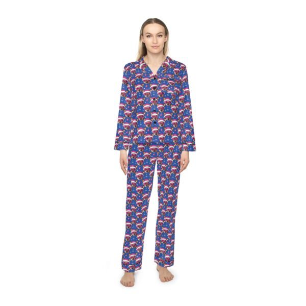 Christmas Themed Women's Satin Pajamas (AOP) - Image 3