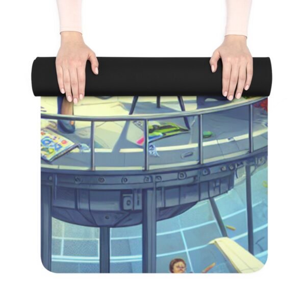 CEO of Chaos Mom Themed Rubber Yoga Mat - Image 3