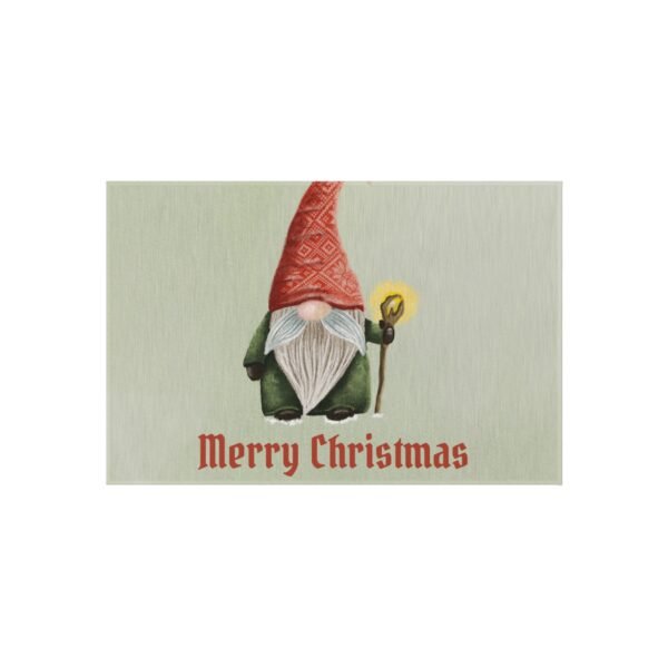 Christmas Gnome Outdoor Rug, Holiday Door Mat, Festive Xmas Area Rug, Winter Garden Decor, Seasonal Patio Carpet - Image 5