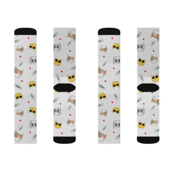 Cool Cat Sublimation Socks - Image 2