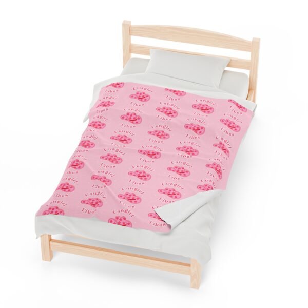 Cowgirl Velveteen Blanket, Pink Plush Throw for Girls - Western Theme Cozy Bedding, Home Decor, Gift Idea, Cowgirl Bedroom Decor, Kids - Image 21