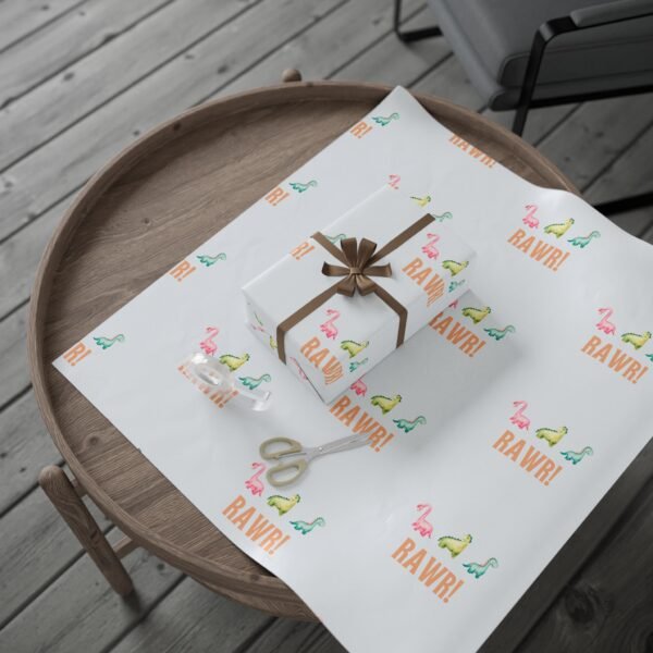 Dino Wrapping Papers, Rawr Theme, Birthday Christmas Gift Wrap Roll, Cute Dinosaurs Party Favors, Holiday Presents Packaging, Kids Crafts - Image 10