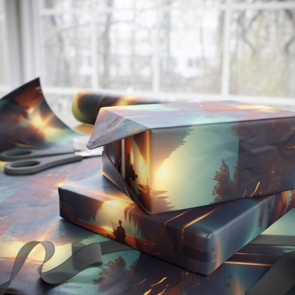 Wrapping Papers, Outdoor Tranquil Themed Christmas Gift Wrapping, Festive Holiday Packaging, Rustic Nature Wraps, Winter Present Decor - Image 18