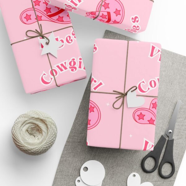 Cowgirl Wrapping Paper - Christmas Gift Wrap, Western Holiday Theme, Rodeo Gift Wrap, Cowgirl Party Supplies, Cowboy Wrapping Paper Roll - Image 9