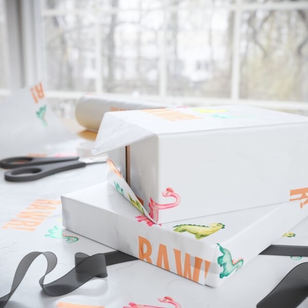 Dino Wrapping Papers, Rawr Theme, Birthday Christmas Gift Wrap Roll, Cute Dinosaurs Party Favors, Holiday Presents Packaging, Kids Crafts - Image 24