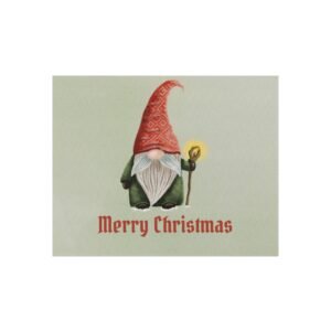 Christmas Gnome Outdoor Rug, Holiday Door Mat, Festive Xmas Area Rug, Winter Garden Decor, Seasonal Patio Carpet