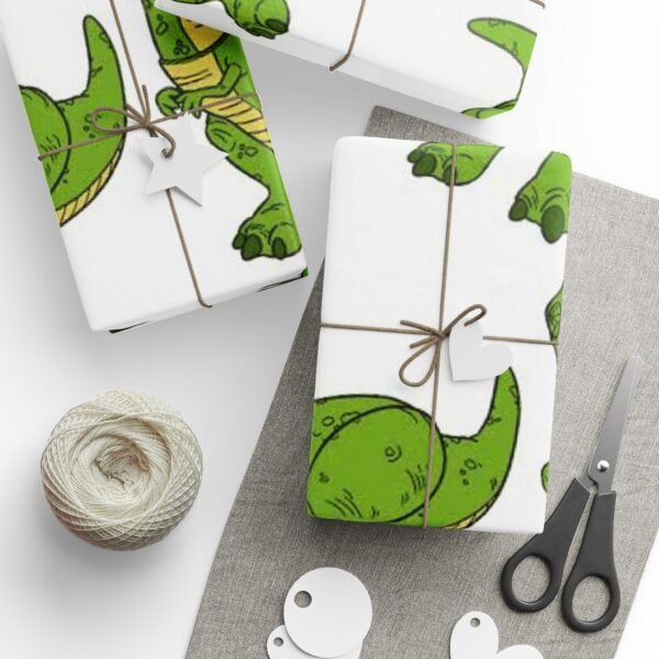Dinosaur Wrapping Papers - Christmas Gift Wrapping, Holiday Gift Wrap, Festive Present Wrapping, Unique Gift Wrap, Cute Dino Wrapping Paper - Image 3