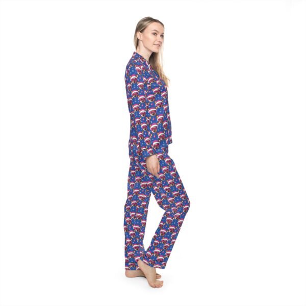 Christmas Themed Women's Satin Pajamas (AOP) - Image 5