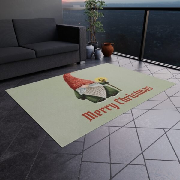 Christmas Gnome Outdoor Rug, Holiday Door Mat, Festive Xmas Area Rug, Winter Garden Decor, Seasonal Patio Carpet - Image 20