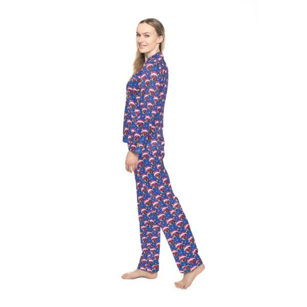 Christmas Themed Women's Satin Pajamas (AOP) - Image 6