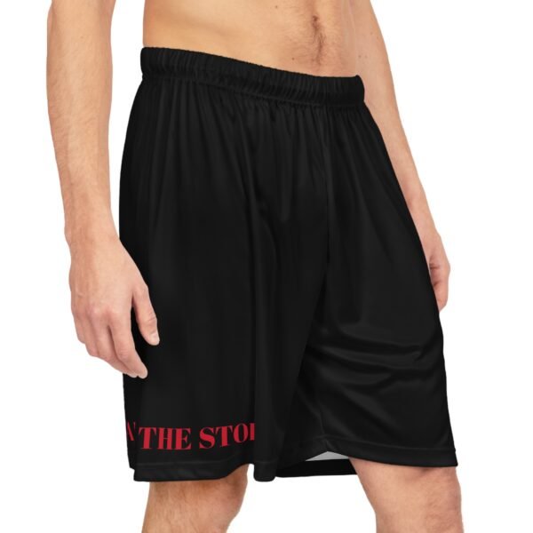 RISE ABOVE THE STORM Mens Basketball Shorts - Image 5