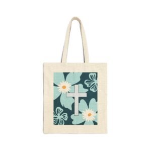 Faith Themed Tote Bag, Religious Canvas Bag, Christian Shoulder Tote, Inspirational Reusable Shopping Bag, Bible Quote Handbag