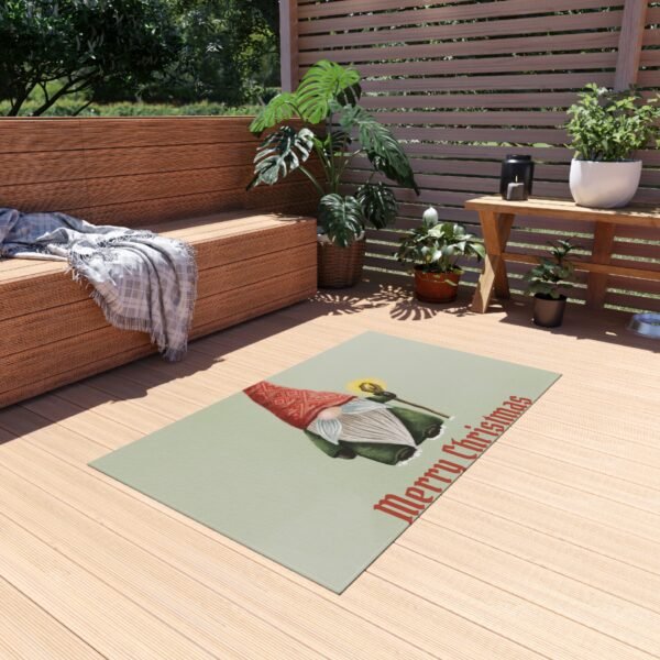 Christmas Gnome Outdoor Rug, Holiday Door Mat, Festive Xmas Area Rug, Winter Garden Decor, Seasonal Patio Carpet - Image 11