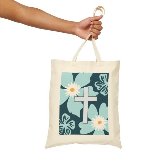 Faith Themed Tote Bag, Religious Canvas Bag, Christian Shoulder Tote, Inspirational Reusable Shopping Bag, Bible Quote Handbag - Image 5
