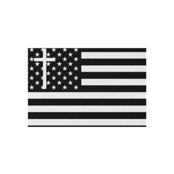 Outdoor Rug, American Flag with Cross, Faith Patriotic Design, Americana Decor, Patriotic Home Decor, Christian Gift, Indoor Outdoor Rug - Image 13