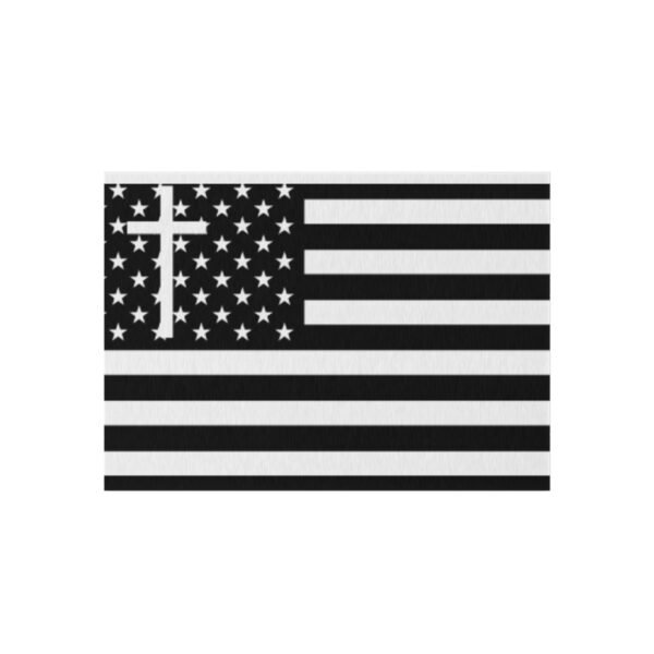 Outdoor Rug, American Flag with Cross, Faith Patriotic Design, Americana Decor, Patriotic Home Decor, Christian Gift, Indoor Outdoor Rug - Image 17