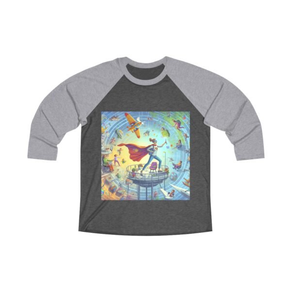 Mom Boss Tri-Blend Raglan Tee - Image 3