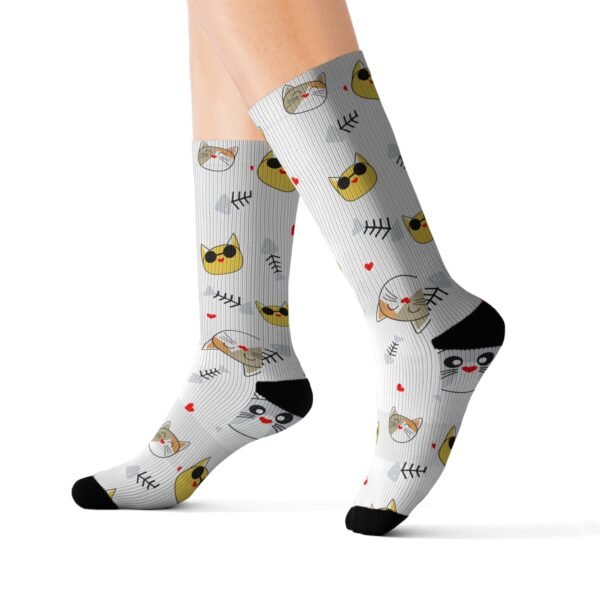 Cool Cat Sublimation Socks - Image 9