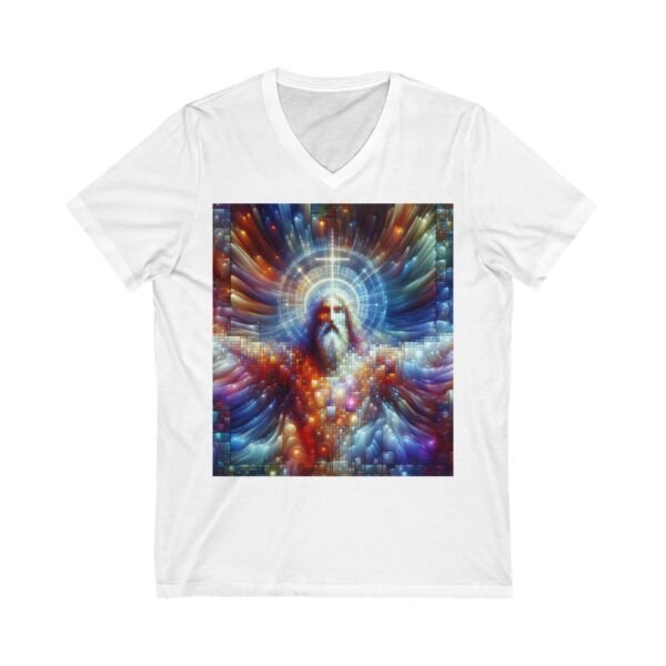 Cool Jesus Unisex Jersey Short Sleeve V-Neck Tee - Image 3