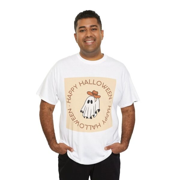 Ghost Cowboy Hat Halloween Tee, Western Style Shirt, Unisex Graphic Tshirt, Spooky Costume Top, Fun Holiday Apparel - Image 17