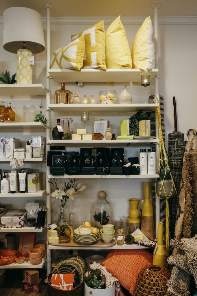 Assorted Merchandise on Display in a Store