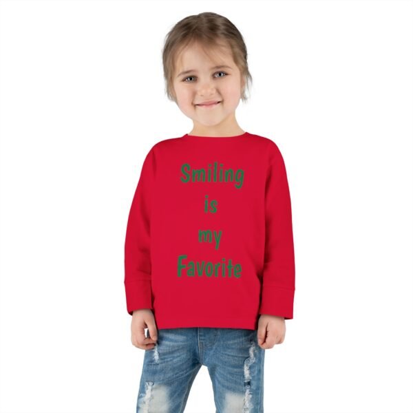 Christmas Smiling is my Favorite Santa's Little Helper Toddler Long Sleeve Tee, Holiday Kids Shirt, Festive Child Top, Xmas Outfit, Funny - Image 20