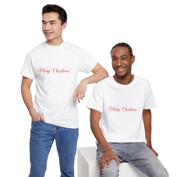 Christmas Cactus Snowmen Unisex Tee, Holiday Heavy Cotton T-Shirt, Festive Winter Gift, Xmas Apparel, Seasonal Graphic Shirt - Image 26