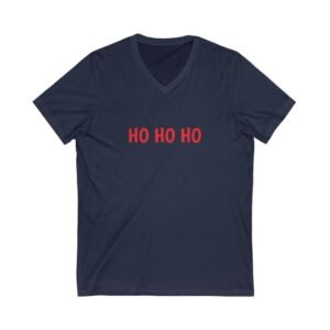 Funny Christmas Unisex Tee, Santa's Favorite HO T-Shirt, Festive Holiday Shirt, Comfy Xmas V-Neck Top, Cute Santa Tee for Men & Women,
