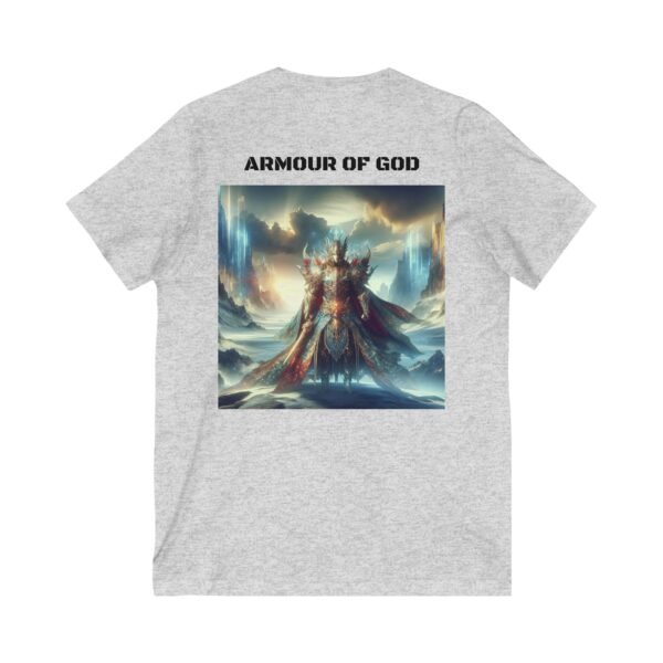 Armor of God Unisex Tee, Christian T-Shirt, Spiritual V-Neck Shirt, Battle Ready Clothing, Armor of God Shirt - Image 2