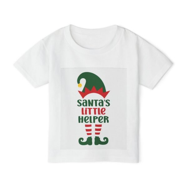 Santa's Little Helper Toddler T-shirt, Christmas Kids Shirt, Holiday Children's Tee, Festive Child Top, Xmas Apparel for Toddlers