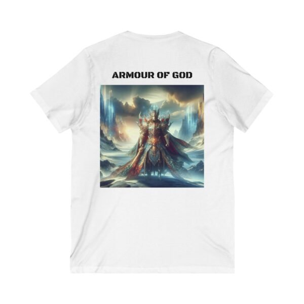 Armor of God Unisex Tee, Christian T-Shirt, Spiritual V-Neck Shirt, Battle Ready Clothing, Armor of God Shirt - Image 4