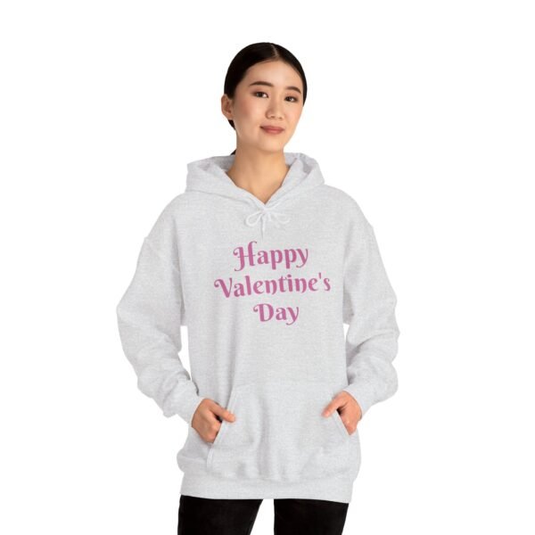 Happy Valentine's Day Hoodie, Valentine's Day Gift, Unisex Valentines Sweatshirt, Love Hooded Jumper, Couples Matching Hoodie - Image 6