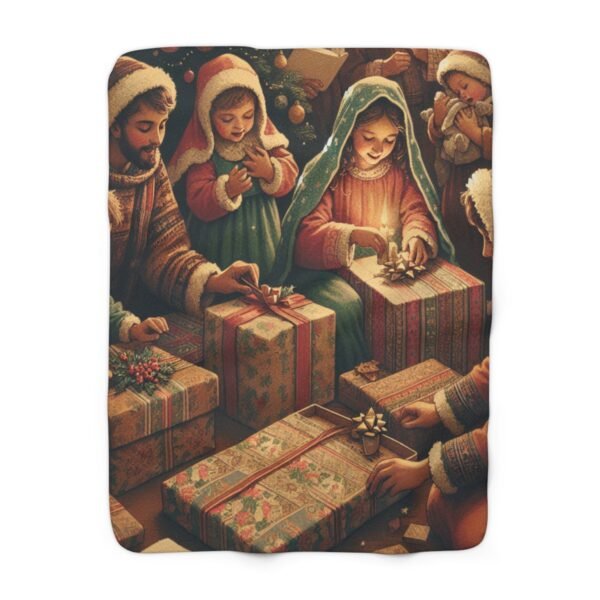 Christmas Themed Sherpa Fleece Blanket, Holiday Winter Home Decor, Cozy Throw Gift, Xmas Bedroom Decoration, Festive Living Room Accent - Image 5