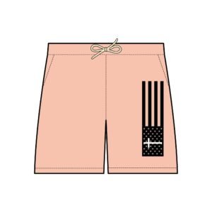 Cross Flag Sweat Shorts, Patriotic Sporty Athletic Shorts, Gym Lounge Activewear, Red White Blue Flag Beach Shorts, Summer Workout Shorts