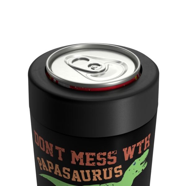 Funny Dad Can Holder, Papasaurus Can Cozy, Jurassic Can Sleeve, Dad Joke Beer Holder, Gift for Father - Image 3