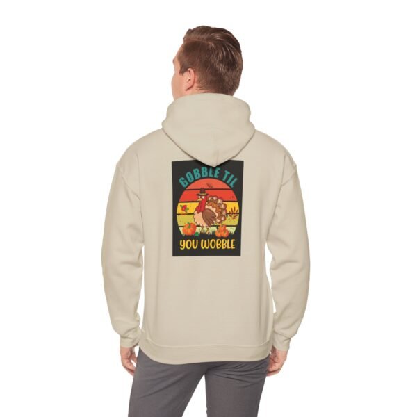 Funny Thanksgiving Hoodie, Gobble till you Wobble, Turkey Day Jumper, - Image 10