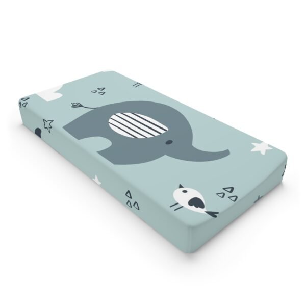 Baby Elephant Changing Pad Cover, Nursery Decor, Baby Shower Gift, Gender Neutral, Infant Changing Mat, Elephant Theme Nursery